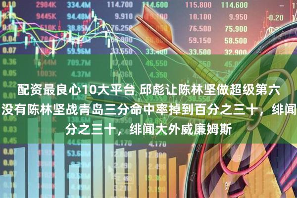 配资最良心10大平台 邱彪让陈林坚做超级第六人用心良苦，没有陈林坚战青岛三分命中率掉到百分之三十，绯闻大外威廉姆斯
